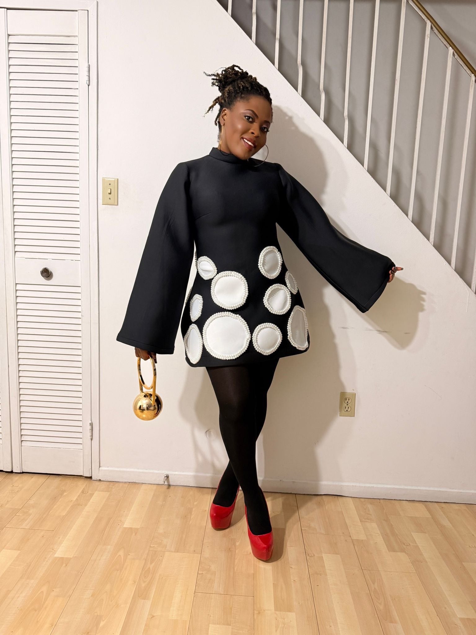 The Pearl Orbit mini dress