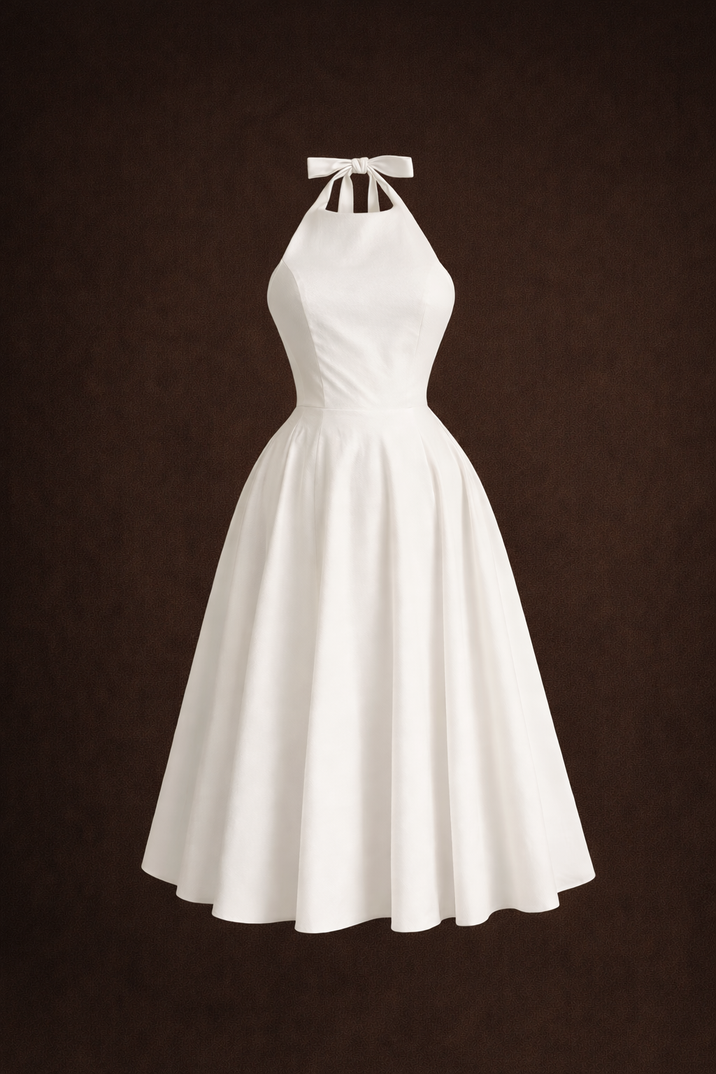 HALTER-NECK BACKLESS DRESS