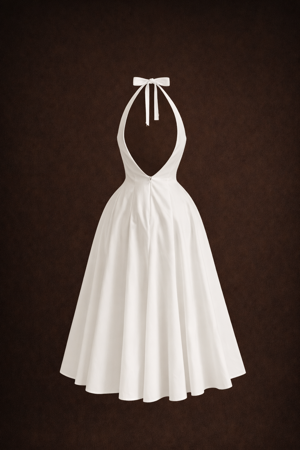 HALTER-NECK BACKLESS DRESS