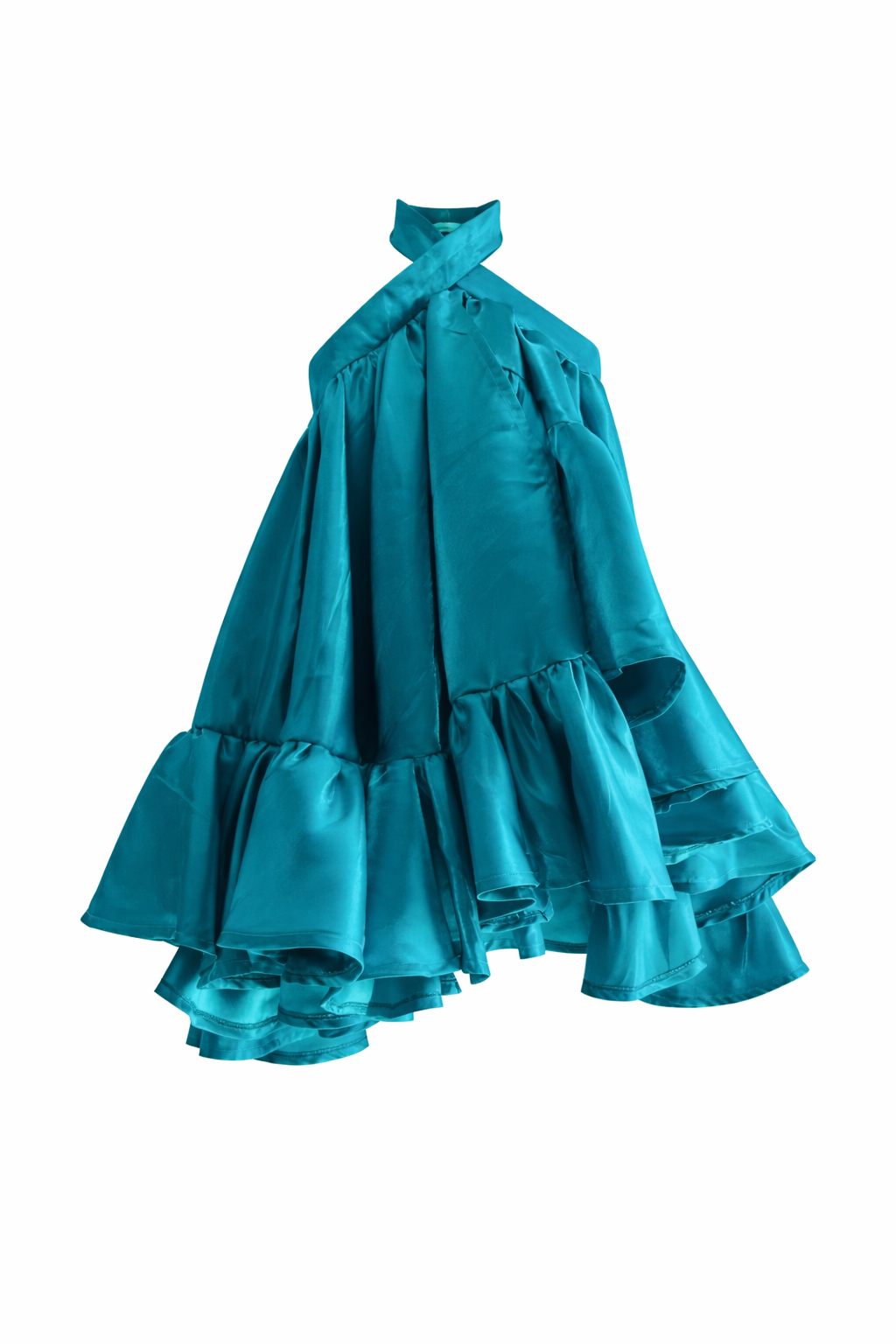 Ruffle Halter Neck-Neck dress