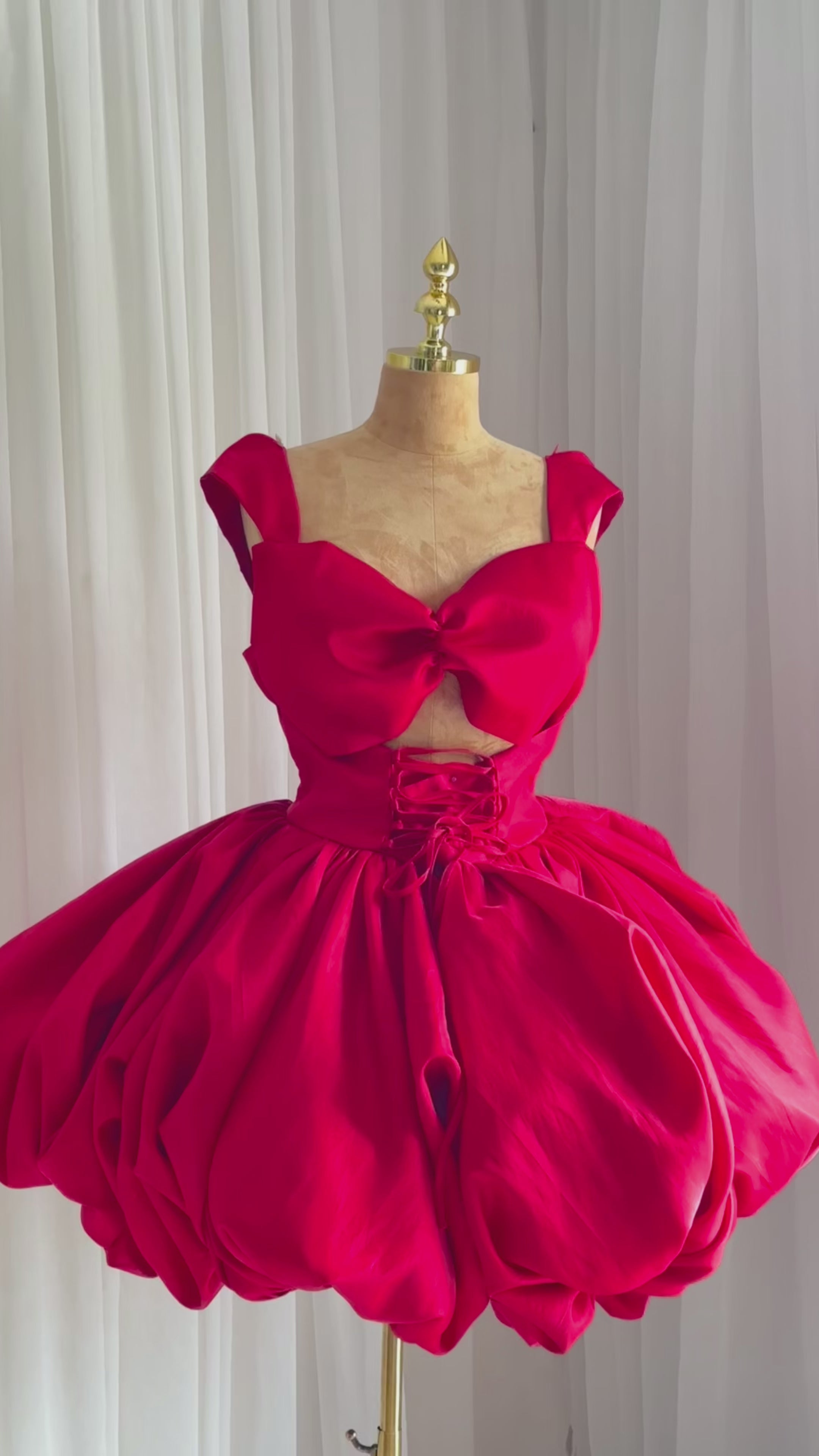 Bleedy Red Corset Bubble Dress